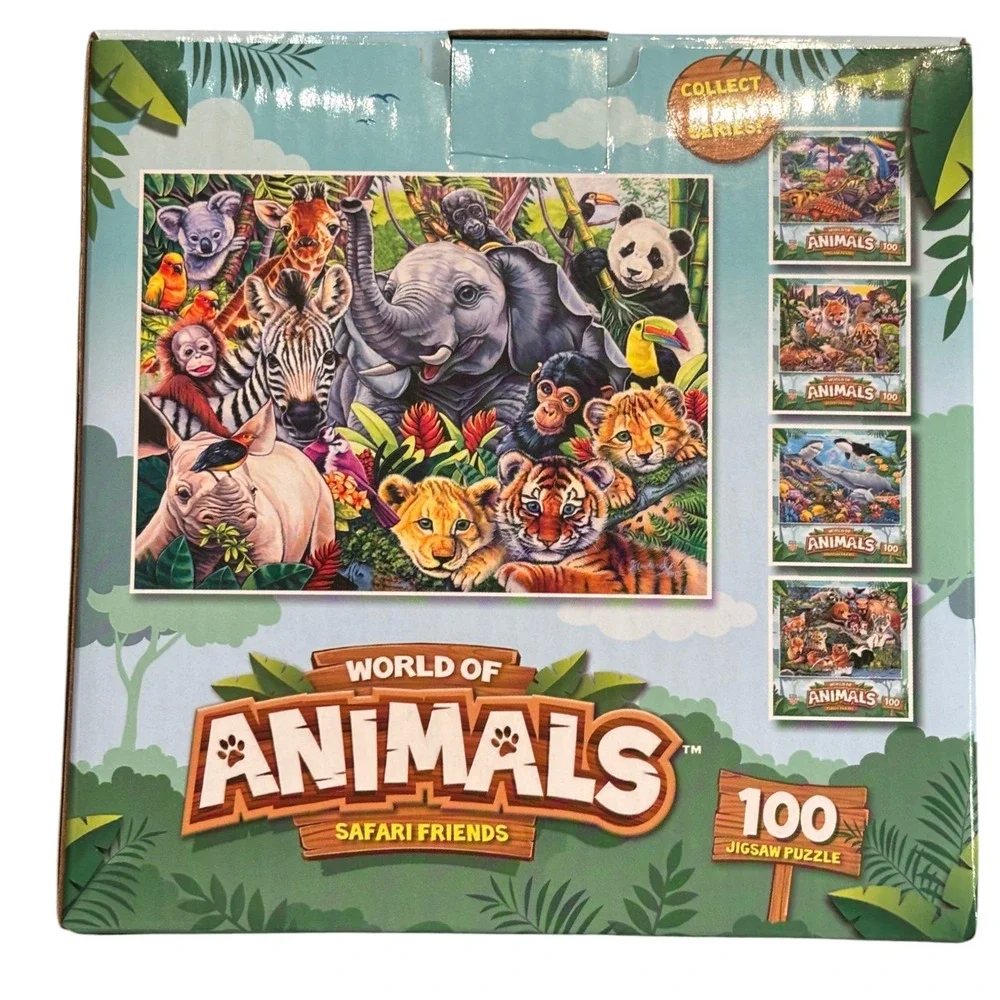 MasterKids Pieces World of Animals‎ Safari Friends 100 Piece Jigsaw Puzzle